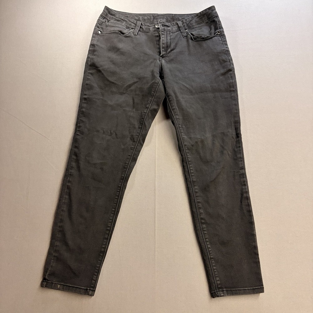 Max Jeans Womens Black Stretch Skinny Jeans Size 29 Coated Look Slim Fit